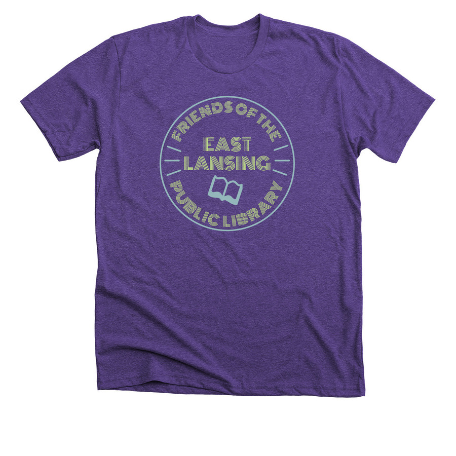 Friends of the East Lansing Library, a Heather Team Purple Premium Unisex Tee