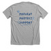 Prevent. Protect. Support., a Athletic Heather Premium Unisex Tee (back-view)