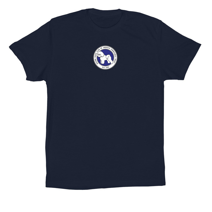 BFCACT Centered Logo Tops, a Navy Premium Cotton Tee