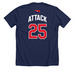 25 ATKW, a Solid Navy Blend Premium Unisex Tee (back-view)