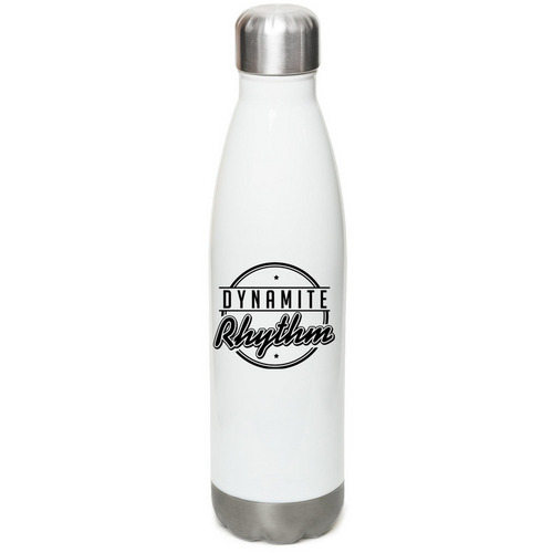 Water Bottle, a White Stainless Steel Water Bottle