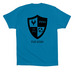 U8B Ziegler/Ziegler, a Electric Blue Premium Cotton Tee (back-view)