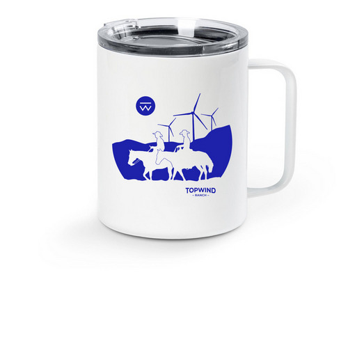 Topwind Travel Mugs, a White Stainless Steel Travel Mug
