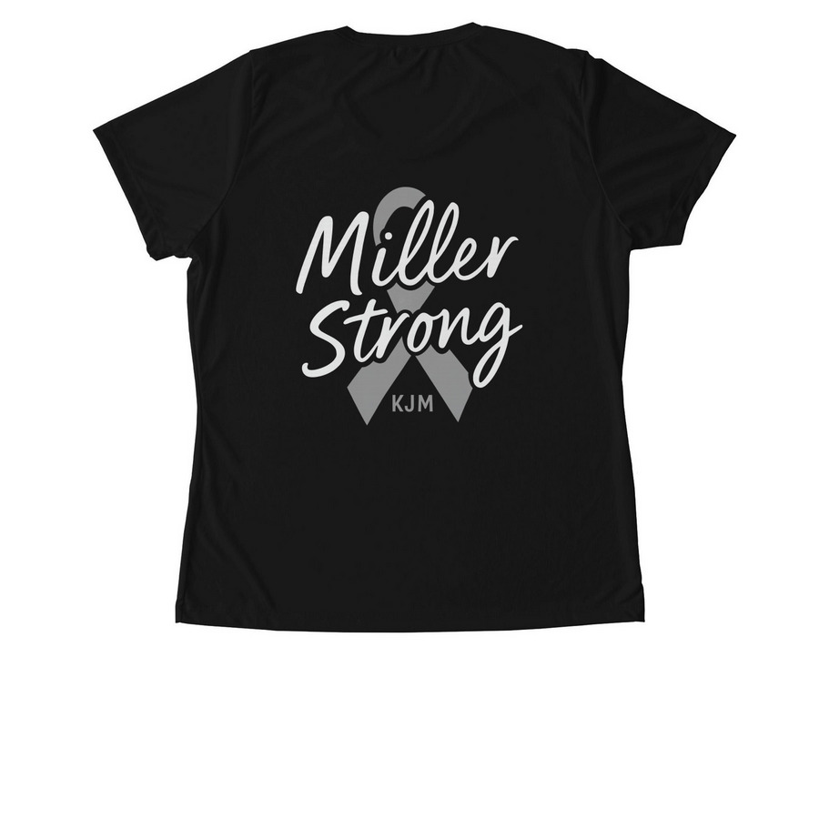 Miller strong shirts&nbsp;, a Black Women's Performance Tee (back-view)