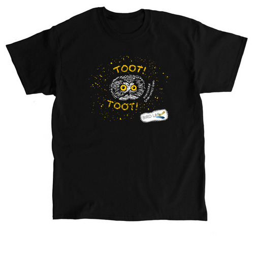 Bird Lab's Northern Saw-whet Owl Banding, a Black Classic Unisex Tee