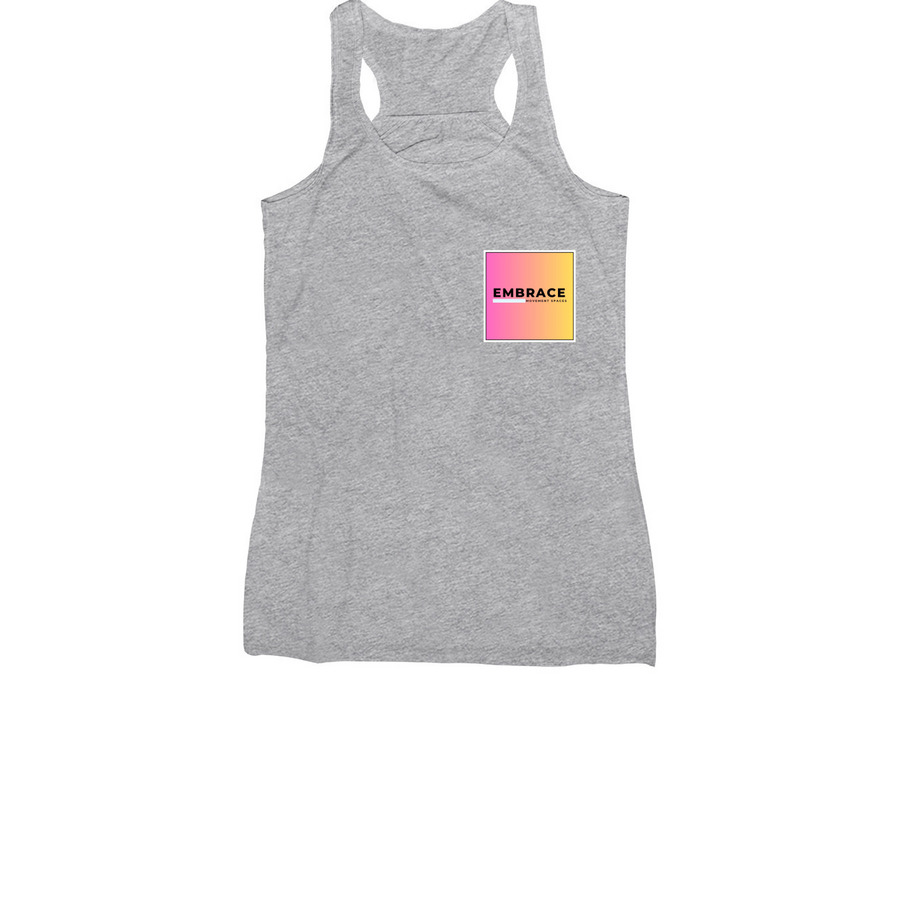 Embrace Movement Spaces Logo Merch, a Athletic Heather Women's Racerback
