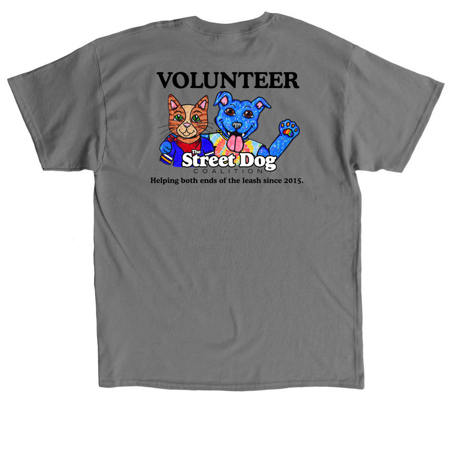 Volunteer Tees, a Charcoal Classic Unisex Tee (back-view)