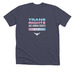 PROTECT TRANS ATHLETES, a Heather Midnight Navy Premium Unisex Tee