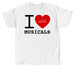 I Love Musicals, a White Classic Unisex Tee