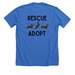 Barking Wishes, a Heather True Royal Premium Unisex Tee (back-view)