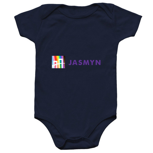 JASMYN, a Navy Infant Onesie