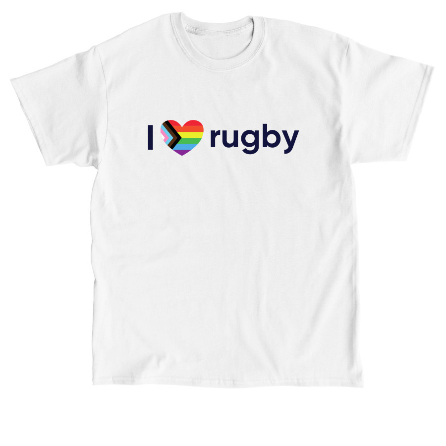 I Heart Rugby Shirts (Light), a White Classic Unisex Tee