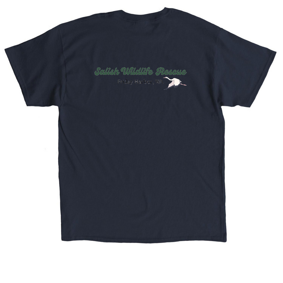Bird Nerd v2, a Navy Classic Unisex Tee (back-view)