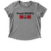 Proud SPARTA Mom, a Aluminum Grey Allmade Eco Triblend Women?s Scoop Neck Tee