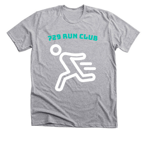 729 Run Club Movement, a Athletic Heather Premium Unisex Tee