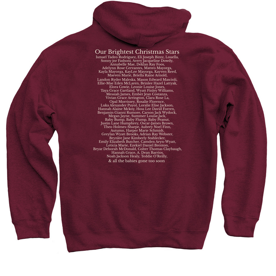 Christmas Remembrance Batch 11, a Maroon Pullover Hoodie (back-view)