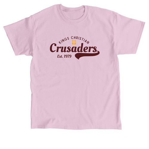 Retro KCS Crusaders, a Light Pink Classic Unisex Tee