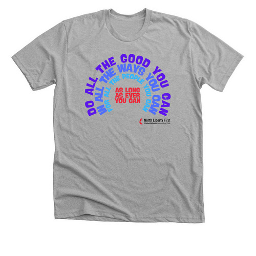 Do All The Good: North Liberty UMC, a Athletic Heather Premium Unisex Tee