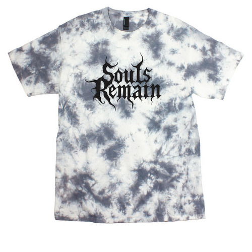 Souls Remain Black Logo, a Grey Crystal Tie Dye Tee