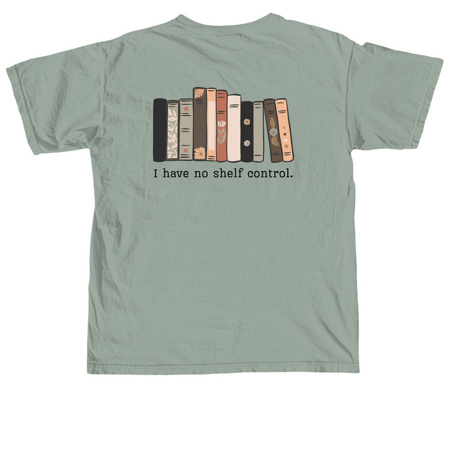 No Shelf Control, a Bay Comfort Colors Unisex Tee (back-view)