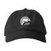 White Logo Hat, a Black Printed Eco Baseball Cap