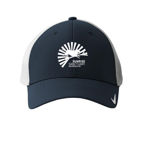 White Logo Hat, a Navy/ White Printed Nike Dri-FIT Legacy Performance Cap