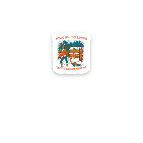 Meaning of Christmas Stickers, a White Kiss Cut Sticker