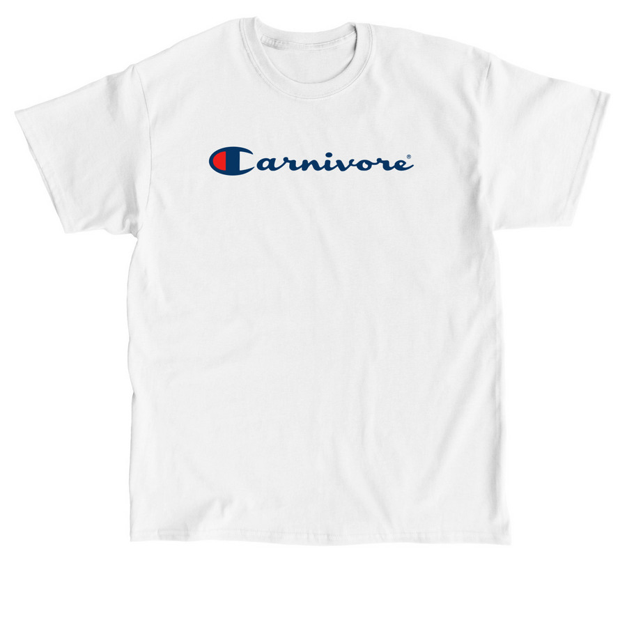 Carnivore Champion, a White Classic Unisex Tee