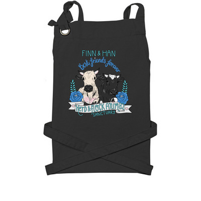 Finn & Han BFFs, a Black Cotton Canvas Pocket Apron