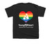 Young at Heart Pride, a Black Youth Unisex Tee (back-view)