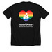 Young at Heart Pride, a Solid Black Blend Premium Unisex Tee (back-view)