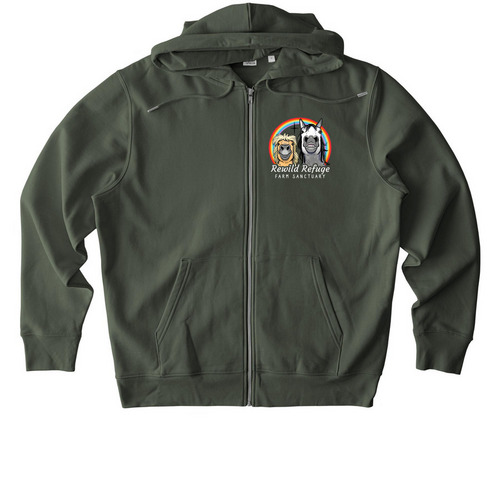 Phoebe & Paloma Zip Ups, a Khaki Green Stanley/Stella Unisex Cultivator 2.0 Zip Up Pullover Hoodie