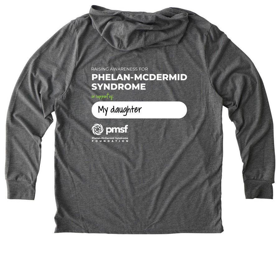 For My Daughter, a Aluminum Grey Allmade Eco Triblend Hoodie Tee (back-view)