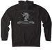 Blackout Front & Back, a Black Heavyweight Pullover Hoodie (back-view)