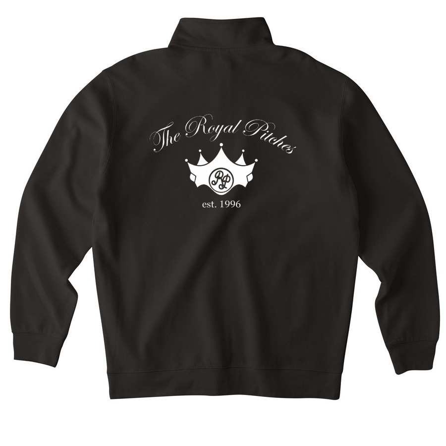 TRP Quarter Zip, a Black Midweight Quarter Zip Pullover (back-view)