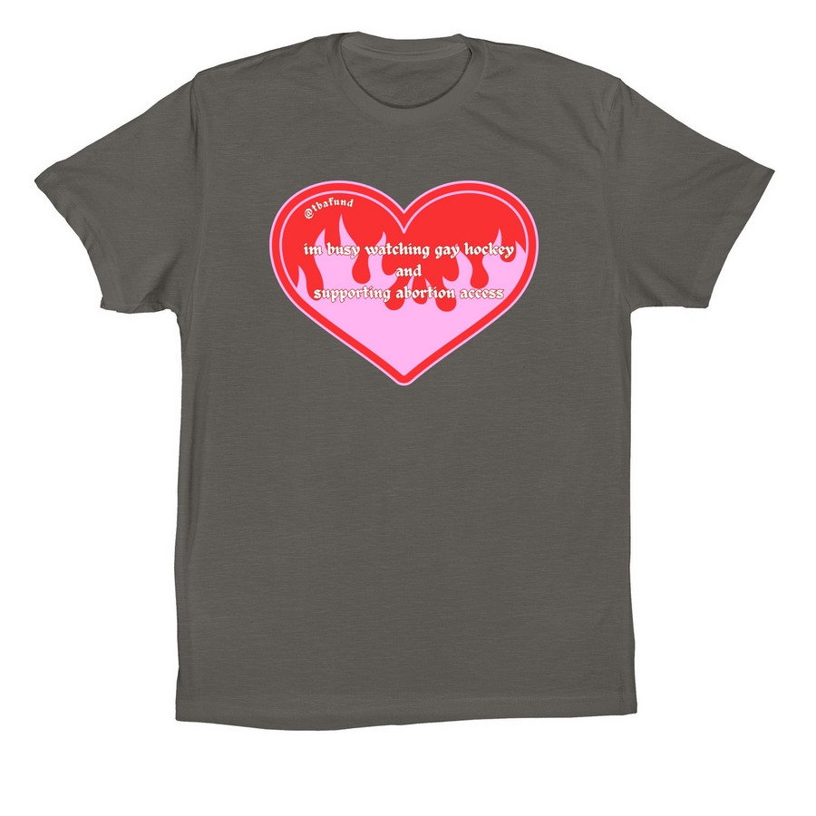 Gay hockey and abortion access, a Asphalt Premium Cotton Tee