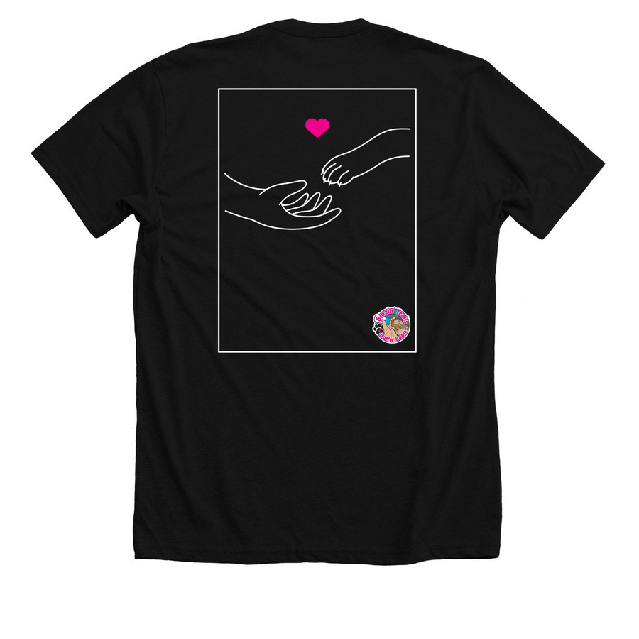 Life Goal: Rescue all the dogs., a Solid Black Blend Premium Unisex Tee (back-view)