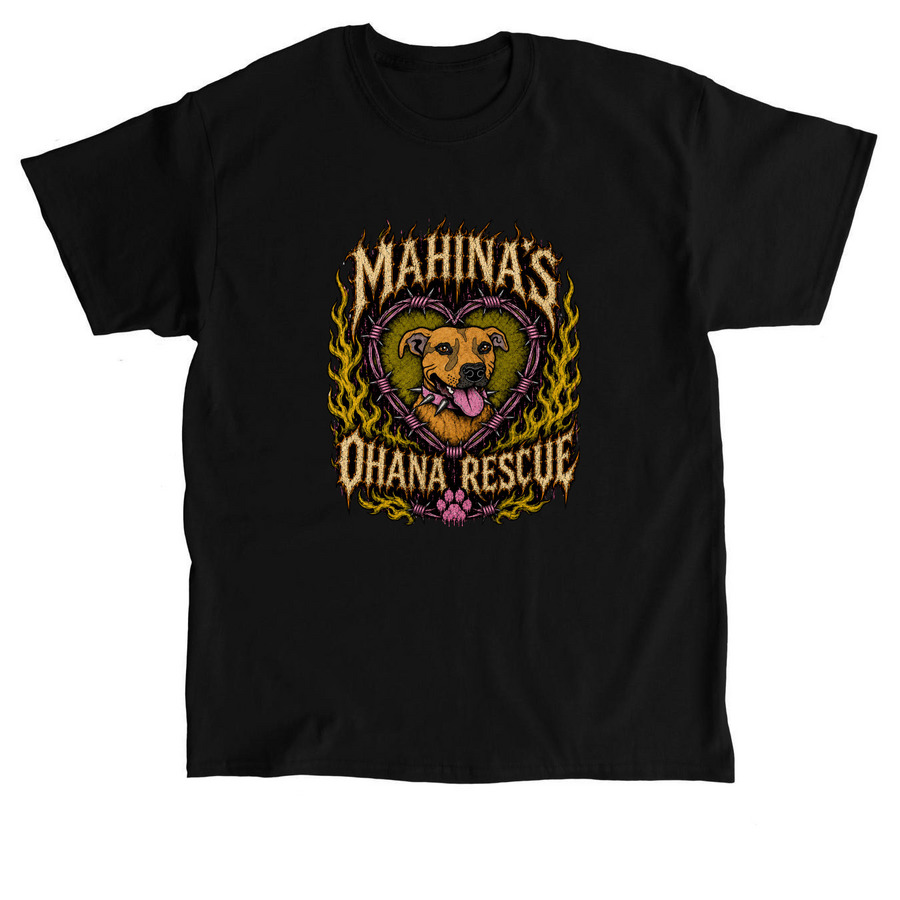 Mahina?s Ohana Rescue ?hardcore? tees, a Black Classic Unisex Tee