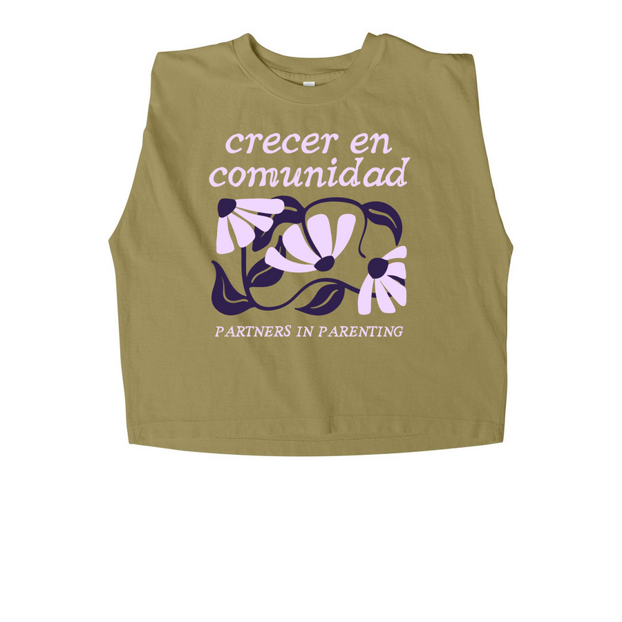 Crecer en comunidad, a Faded Army Women's Heavyweight Garment Dye Muscle Tee