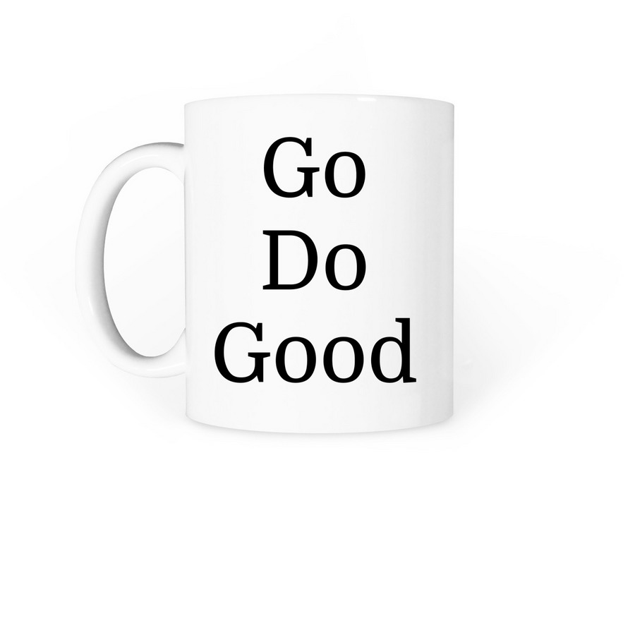 HAAS Coffee Mug, a White Coffee Mug (back-view)