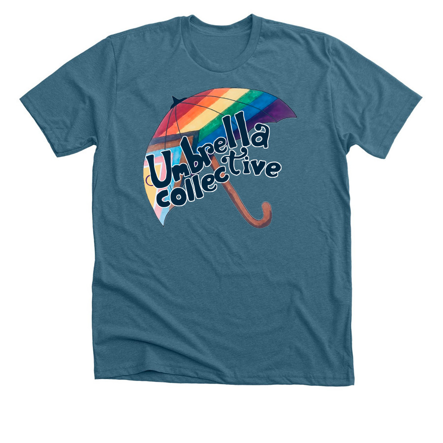 &nbsp;Vintage Umbrella T, a Heather Deep Teal Premium Unisex Tee