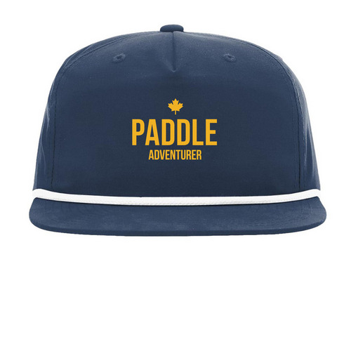 Retro Paddle Adventurer Hat, a Navy/ White Printed Umpqua Snapback Cap