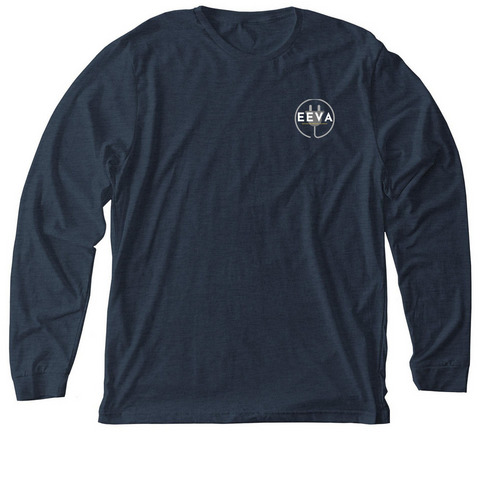 Take Charge EEVA (Front and Back), a Heather Midnight Navy Premium Long Sleeve Tee