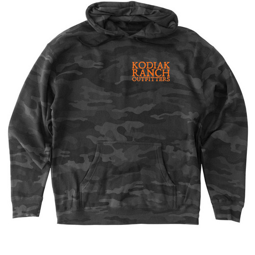 Elk Design - CAMO Hoodies, a Black Camo Heavyweight Camo Pullover Hoodie