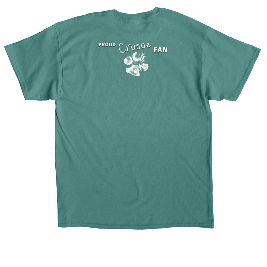 Crusoe's Happy Stick, a Jade Dome Classic Unisex Tee (back-view)