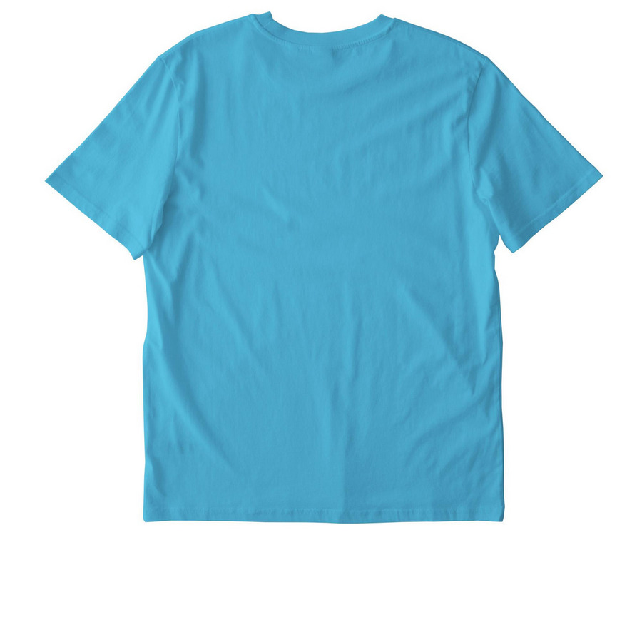 Discover Buddha in Oneself, a Aqua Blue Stanley/Stella Unisex Creator 2.0 Tee (back-view)