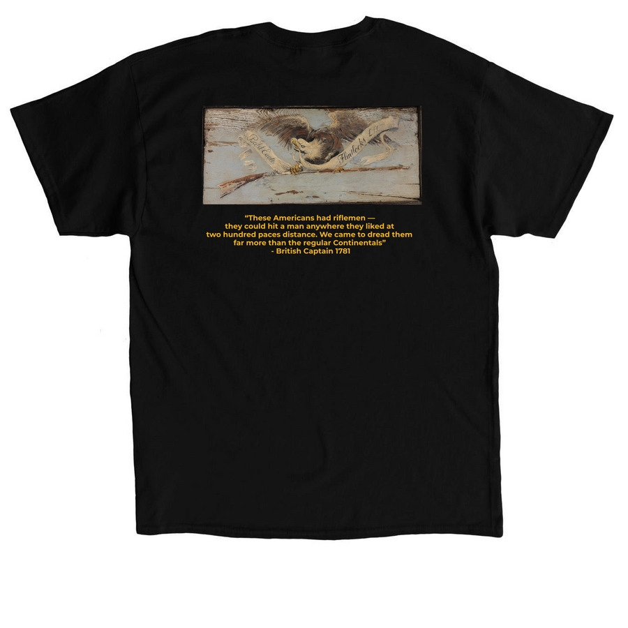 Spirit of 1776, a Black Classic Unisex Tee (back-view)