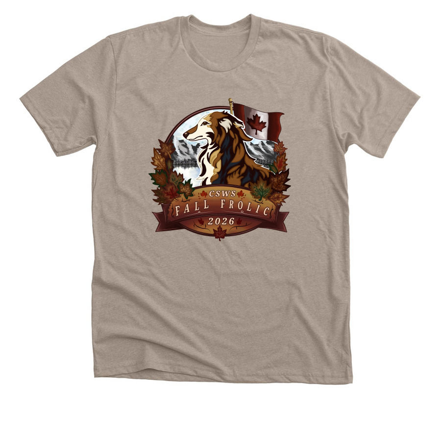 CSWS "FALL FROLIC" SILKEN WINDHOUND SPECIALTY, a Heather Stone Premium Unisex Tee