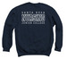 SRJC Old School, a Navy Crewneck Sweatshirt (back-view)