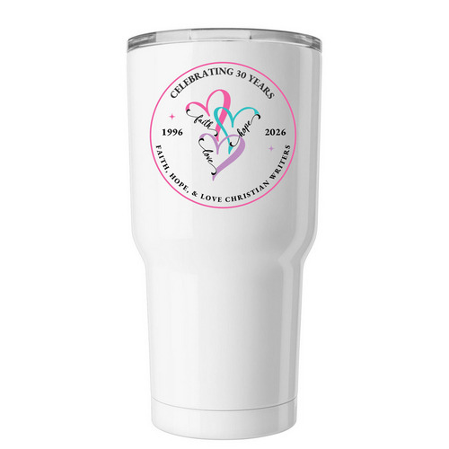 Celebrating 30 Years 1996-2026 Tumbler, a White Insulated Tumbler
